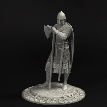 Разобранный 1/24 древний солдат нормандский рыцарь, наборы миниатюрных моделей из смолы 11 века, неокрашенные