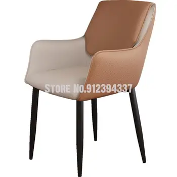 Роскошный обеденный стул Nordic Light современный минималистичный домашний ресторан с подлокотником и спинкой стул для маджонга стул для макияжа обеденный