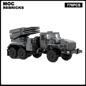 Серия военных машин 2B17 Missile launch Car MOC Building Block DIY Model Technology Collection Эксперты по образованию Кирпичные игрушки