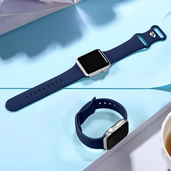 Силиконовый Ремешок Для Apple Watch Band 49 мм 45 мм 41 мм 44 мм 40 мм 42 мм 38 мм 45 ММ Браслет Для Умных Часов iWatch Серии Ultra 8 SE 7 6 5
