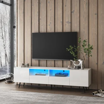 Современная белая подставка для телевизора, 16 цветов светодиодной подставки для телевизора с подсветкой дистанционного управления
