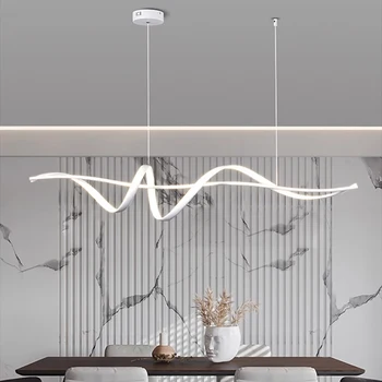 Современные светодиодные люстры NEO Gleam, светильники для столовой, кухни, барного шнура, внутреннего освещения, подвесных люстр, Черный / белый