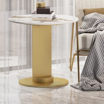 Современный дизайн Приставной столик в спальне Небольшая столовая в скандинавском стиле для завтрака Круглый журнальный столик Письменный стол Mesa Вспомогательная мебель для дома
