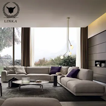 Тканевый диван-кресло в итальянском стиле, легкий, роскошный, современный диван для большой квартиры на заказ высокого класса