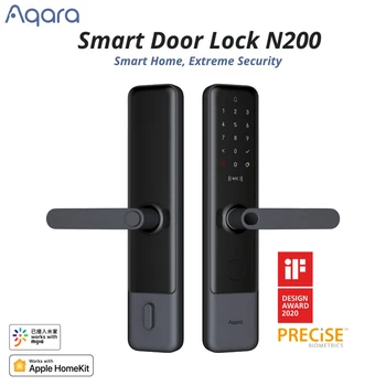 Умный Дверной Замок Aqara N100 / N200 с Паролем по отпечатку пальца, совместимый с Bluetooth, Разблокировка NFC Для Apple HomeKit Mi Home APP Smart Linkage