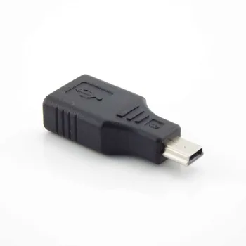 Универсальный USB 2.0 A К Mini B 5-Контактный Разъем-Розетка Mini Type-A B Jack Splitter для Компьютера ПК Смартфона OTG Конвертер