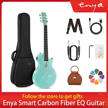 Электрогитара Enya NOVA GO SP1 Smart Carbon Fiber Acoustic 35 Дюймов со звукоснимателем, чехлом, ремешком, кабелем Guitarra Violão