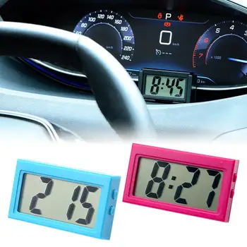 Электронные часы с самоклеящимся мини-ЖК-дисплеем, большим экраном, настольной приборной панелью, настольными цифровыми часами для дома, автомобильными цифровыми часами