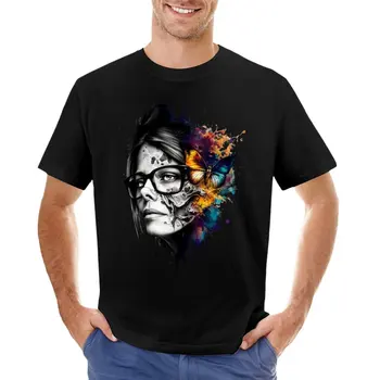 Яркая художественная женщина в очках с бабочкой, футболка, блузка, футболка с аниме, мужские футболки fruit of the loom